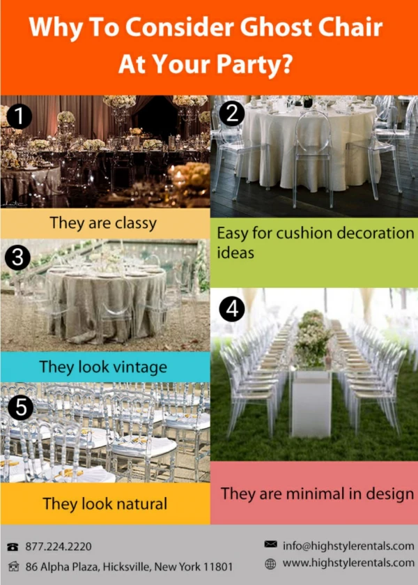 Why to consider ghost chair at your party