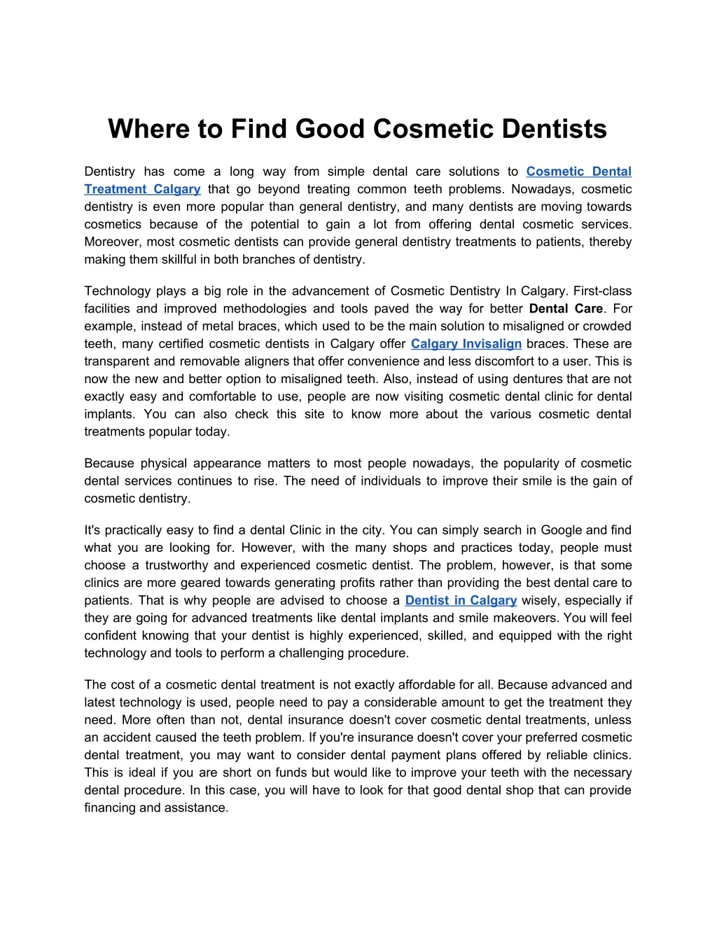 where to find good cosmetic dentists