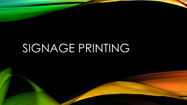 signage printing
