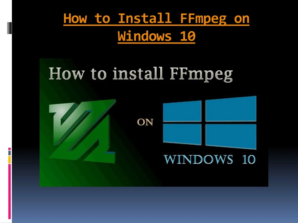 how to install ffmpeg on windows 10
