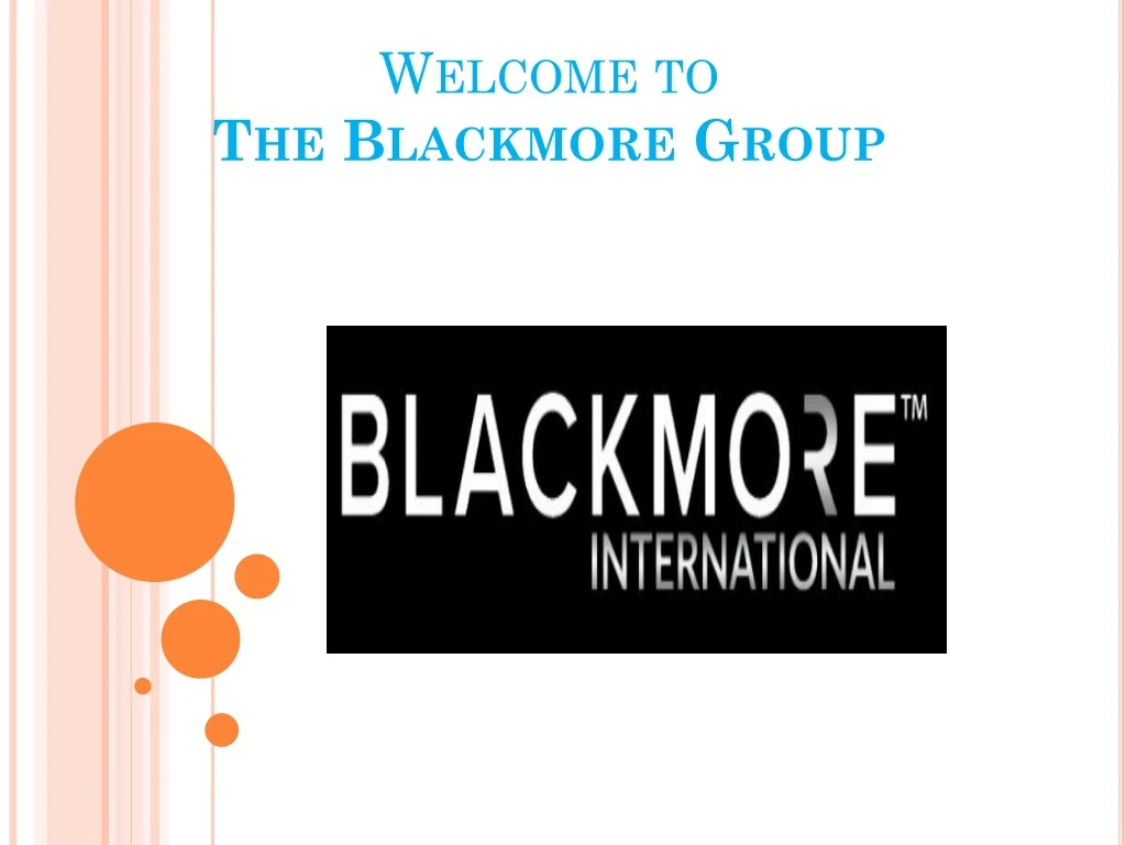 welcome to the blackmore group