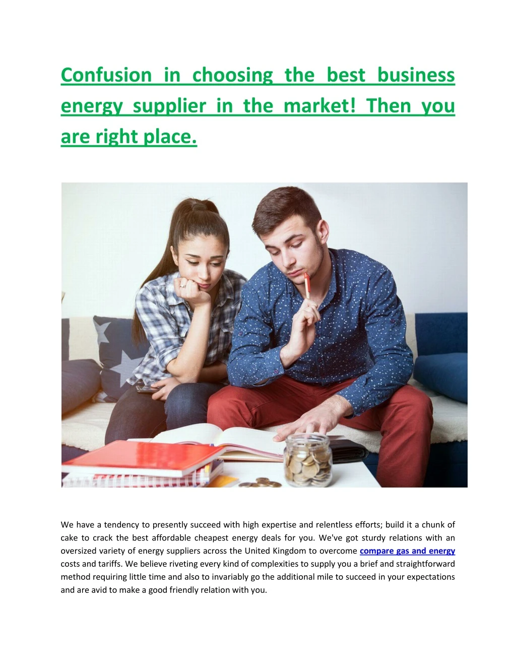 confusion in choosing the best business energy