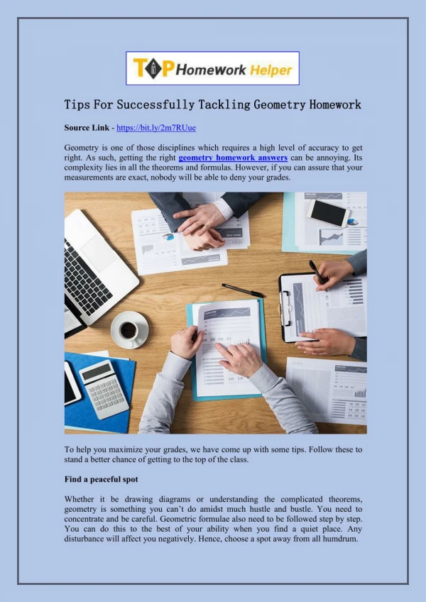 Tips For Successfully Tackling Geometry Homework