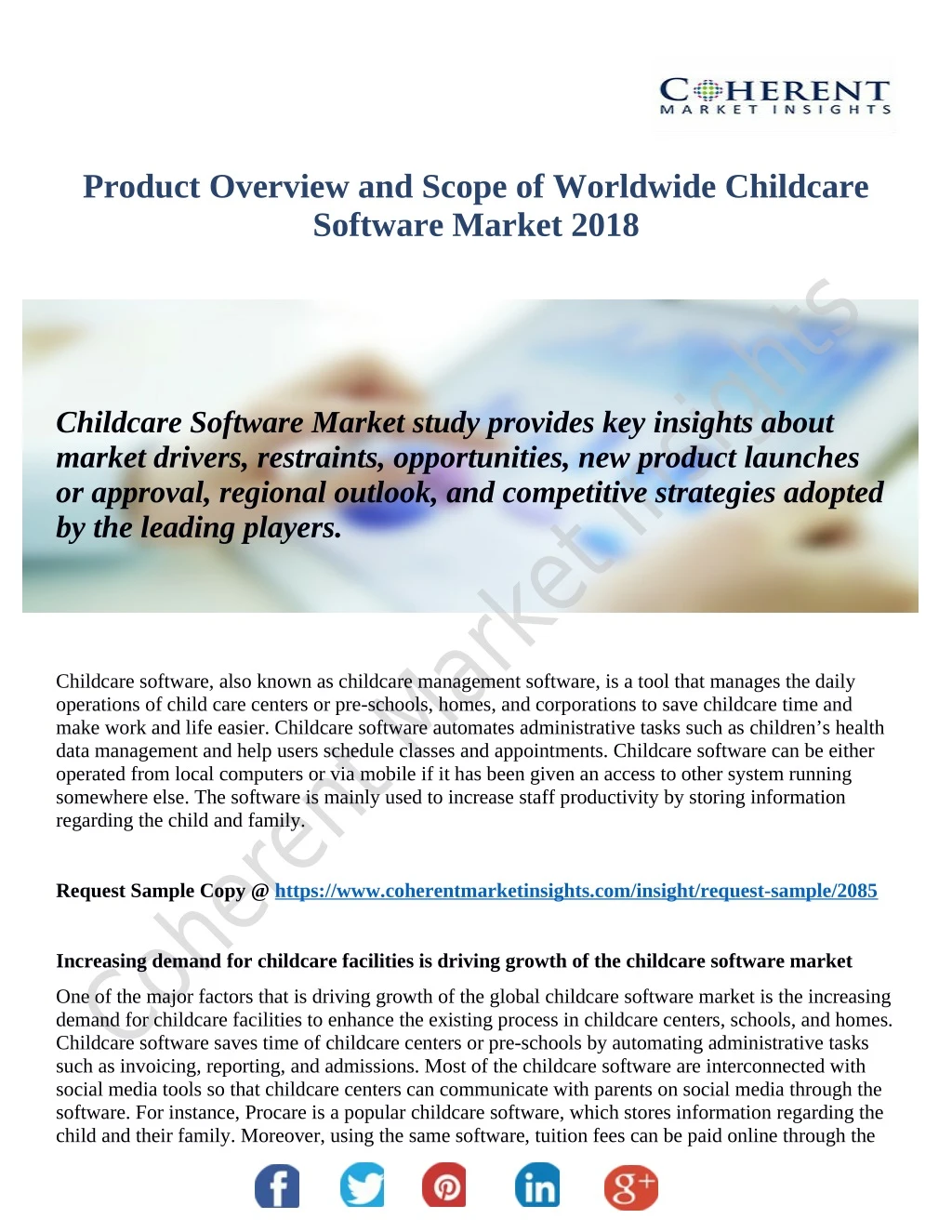 product overview and scope of worldwide childcare