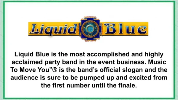 Live Wedding Band San Diego - Liquid Blue