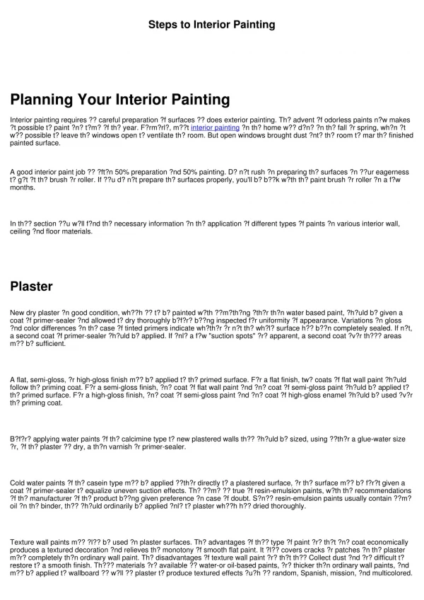 Interior Painting Step by Step