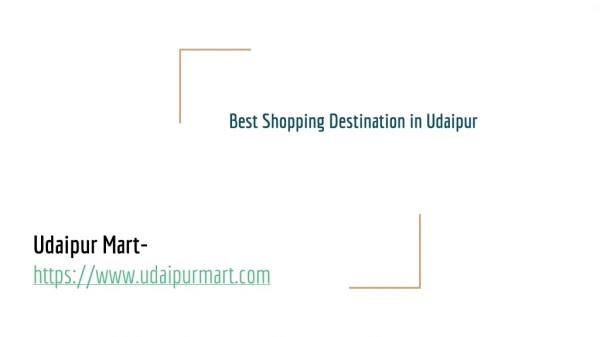 Best Shopping Destination in Udaipur