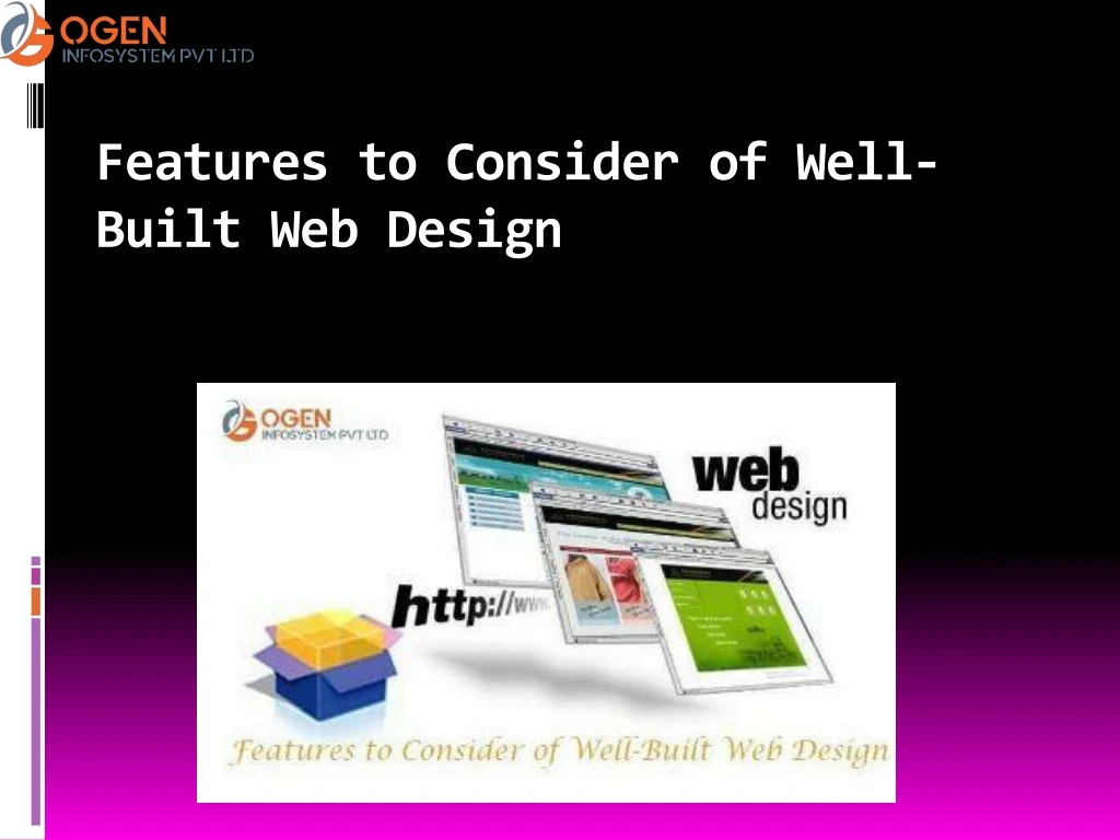 features to consider of well built web design