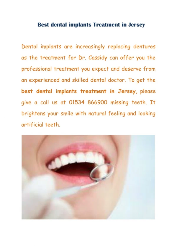 Best dental cosmetics Treatment in Jersey