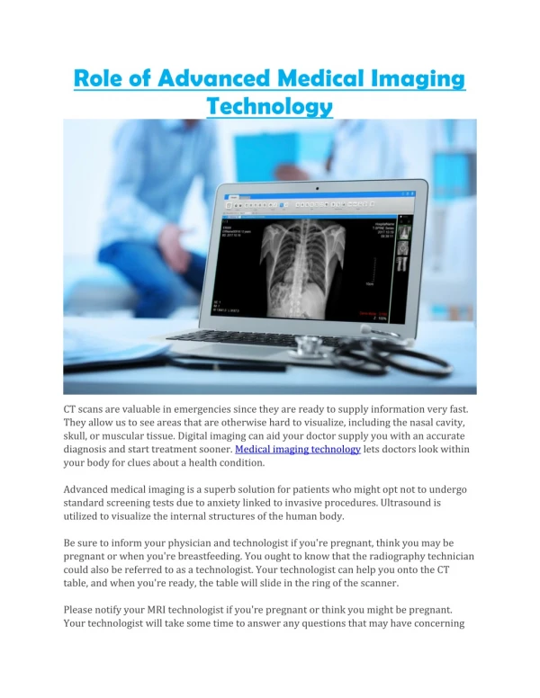 Advanced medical imaging