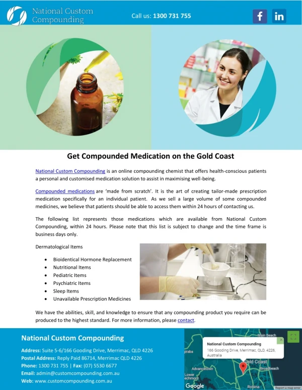 Get Compounded Medication on the Gold Coast