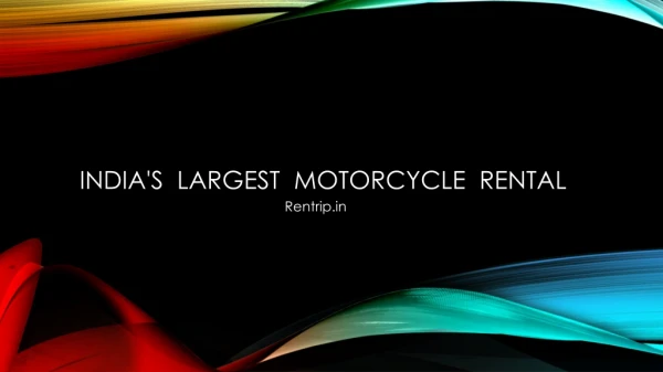 Top Motorcycle For Rent In Goa