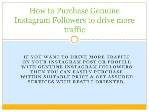 How to Purchase Genuine Instagram Followers to drive more traffic