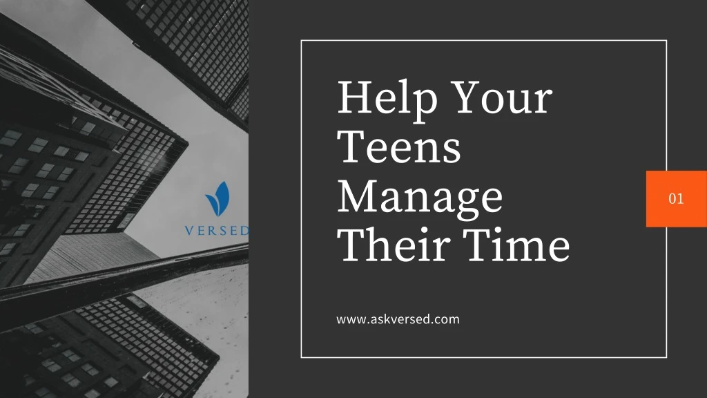 help your teens manage their time