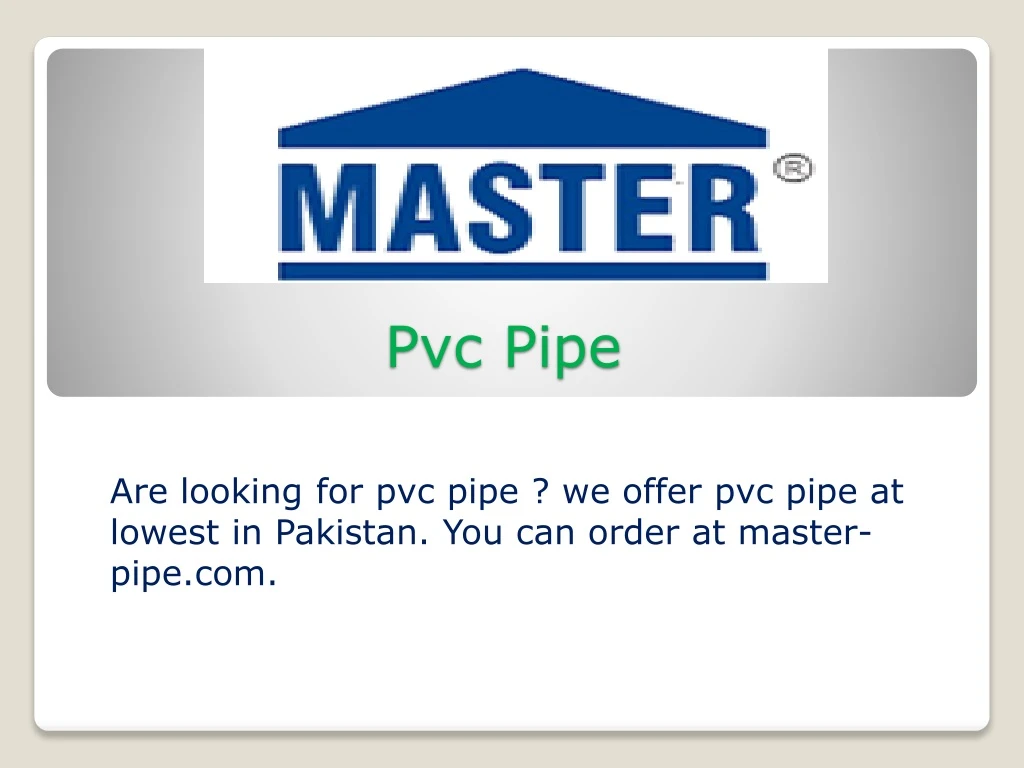 pvc pipe