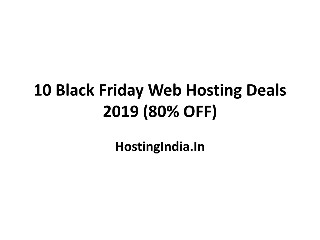 10 black friday web hosting deals 2019 80 off