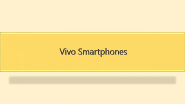 Vivo Smartphones
