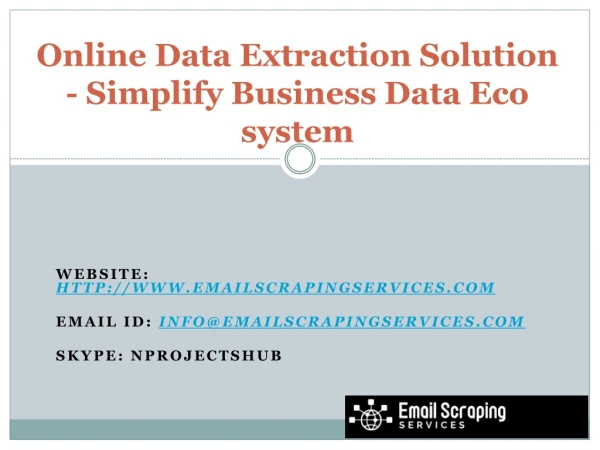 Online Data Extraction Solution - Simplify Business Data Eco system