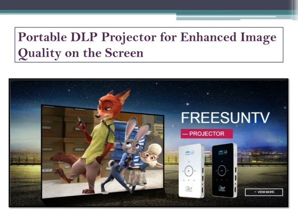 Portable DLP Projector for Enhanced Image Quality on the Screen