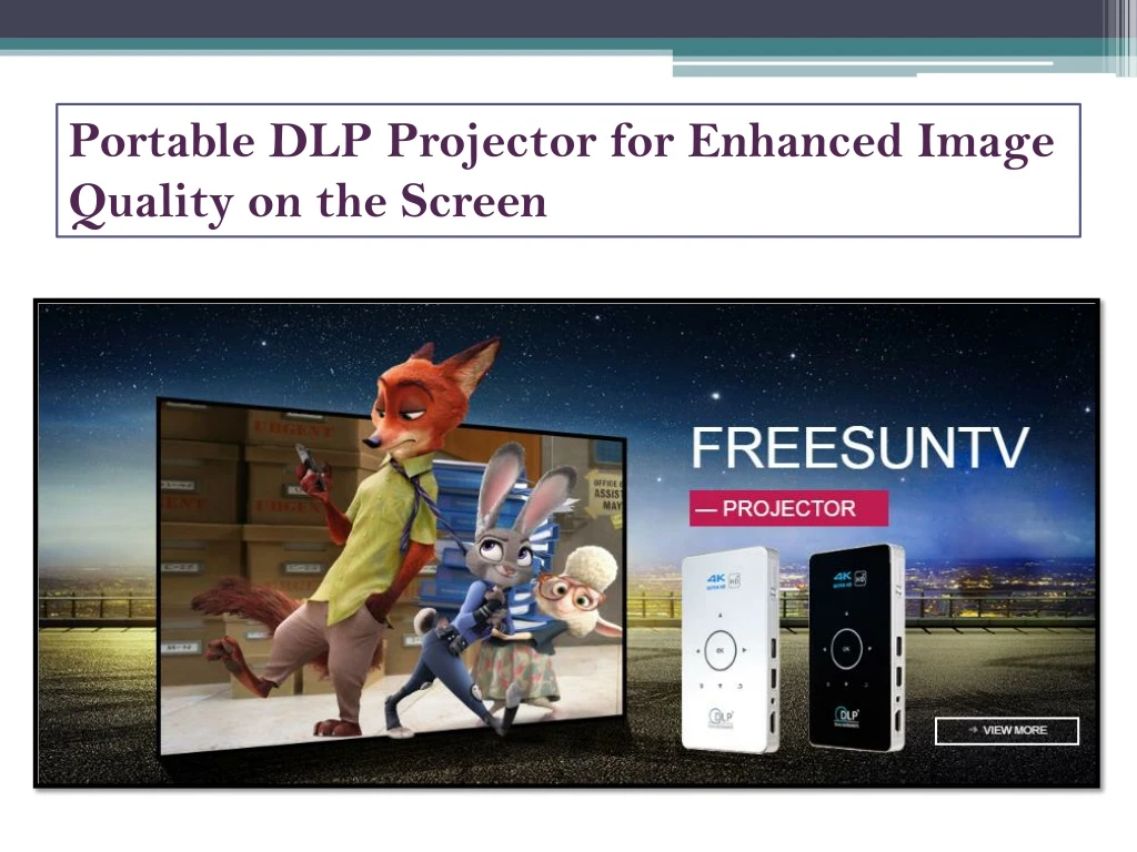portable dlp projector for enhanced image quality on the screen