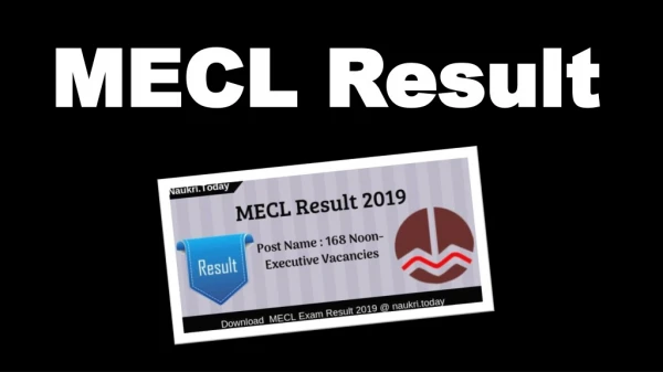 MECL Result 2019 For Non-Executive Exam | MECL Cut Off & Merit List