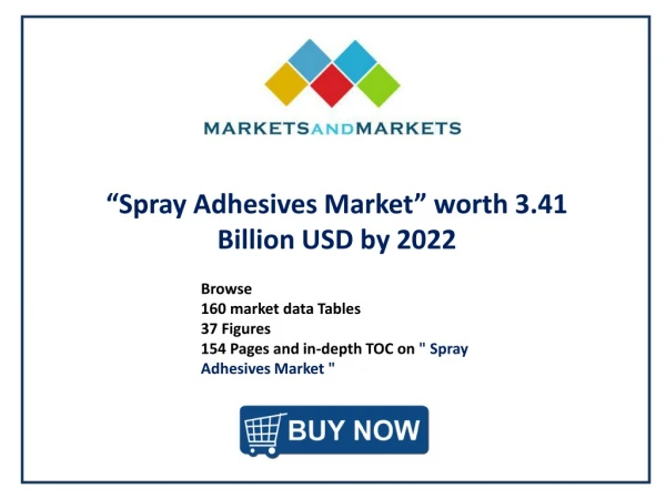 Spray Adhesives Market worth 3.41 Billion USD by 2022