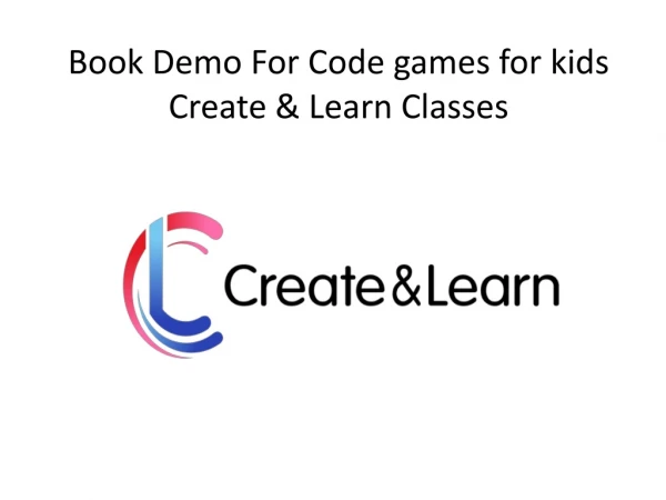 Book Demo For Code games for kids Create & Learn Classes