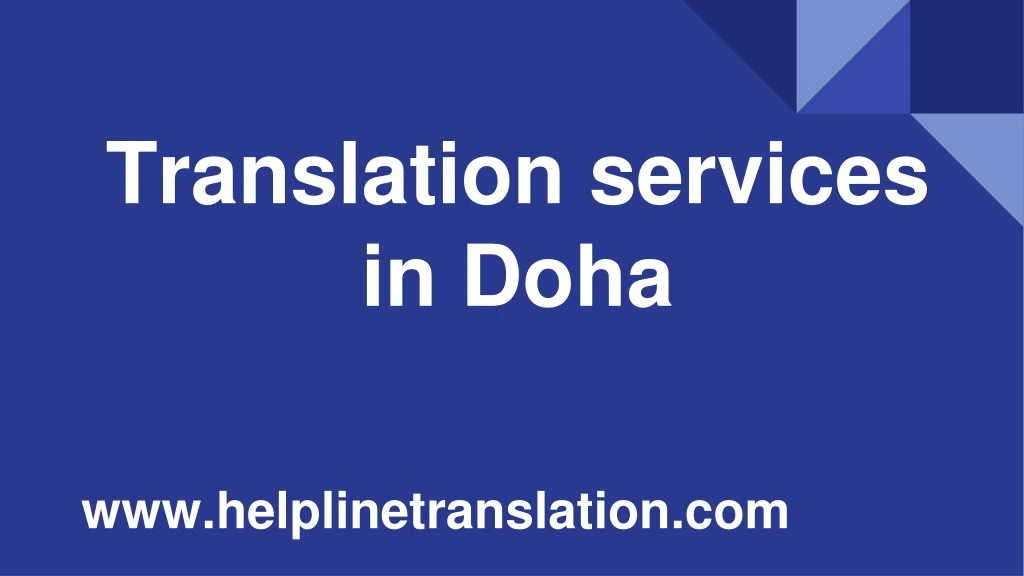 translation services in doha