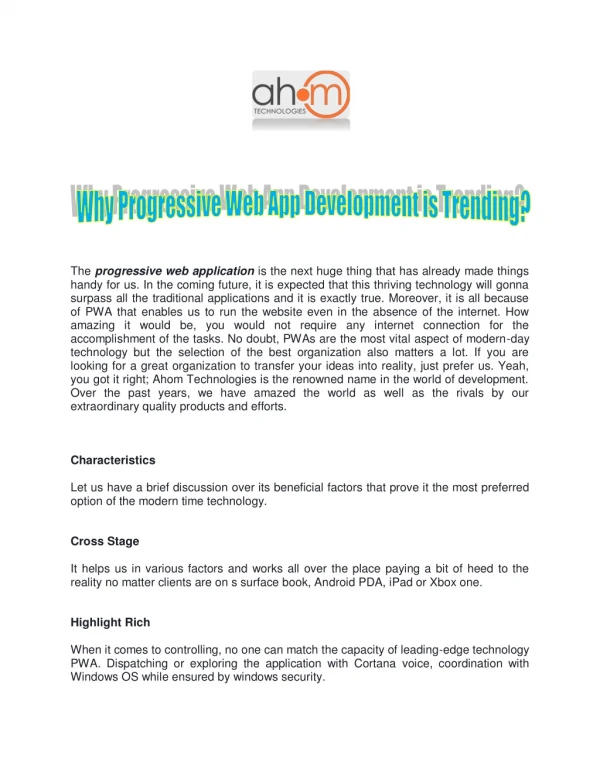 Why Progressive Web App Development is Trending?