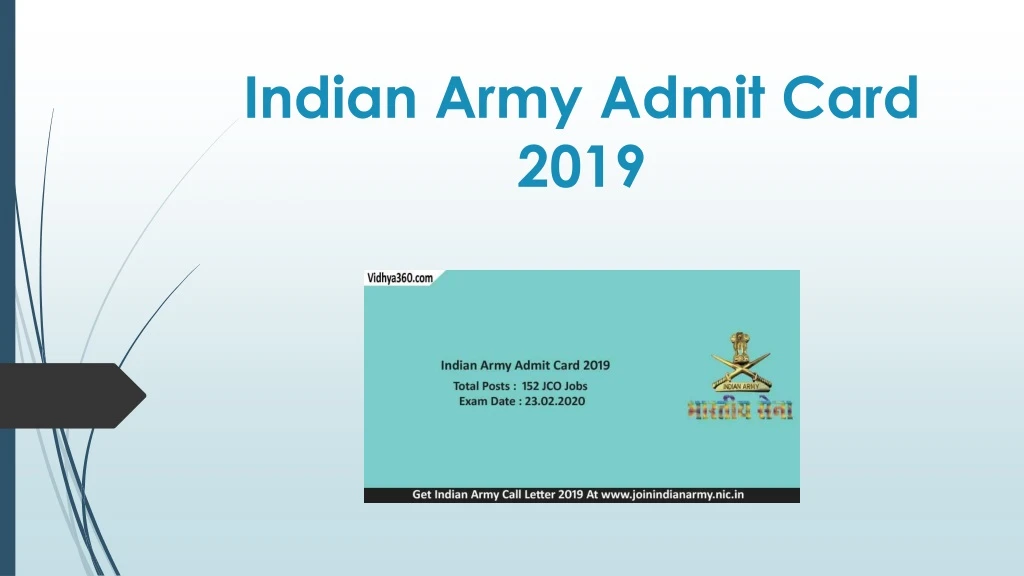 indian army admit card 2019