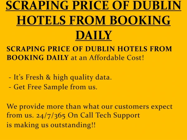 scraping price of dublin hotels from booking daily