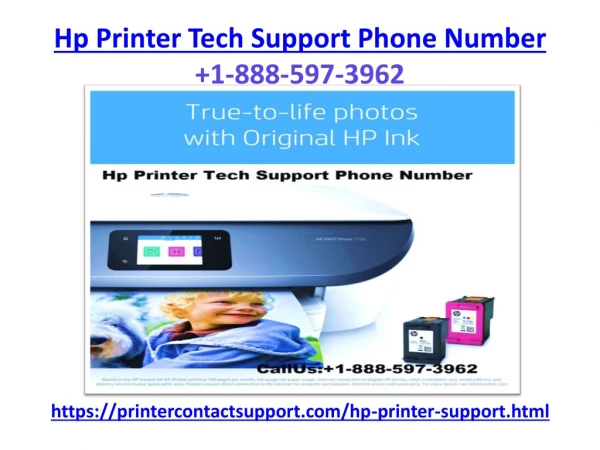 Hp Printer Technical Support Phone Number 1-888-597-3962