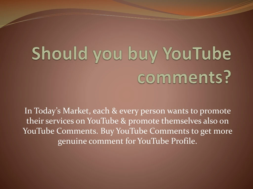 should you buy youtube comments