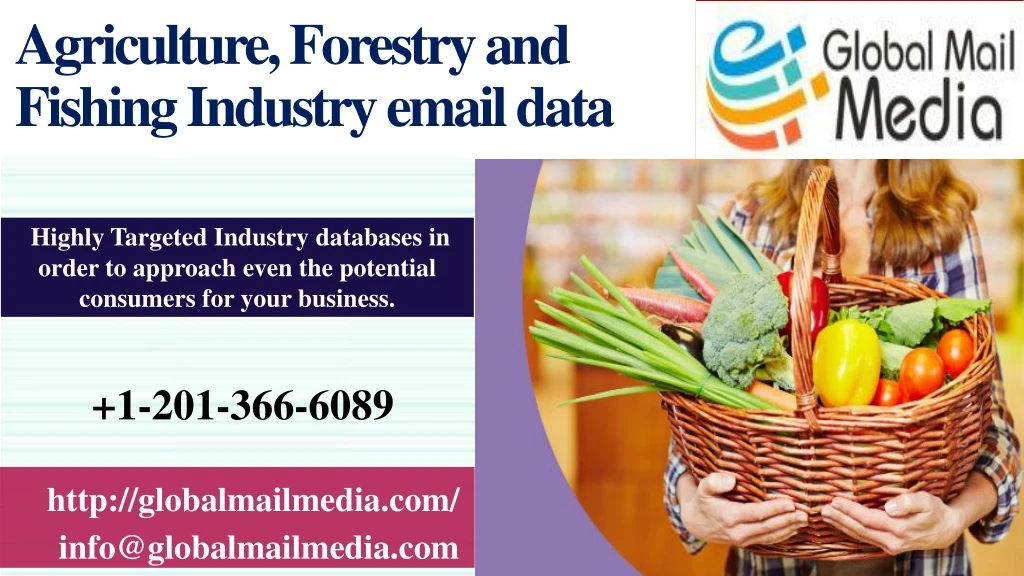 agriculture forestry and fishing industry email data