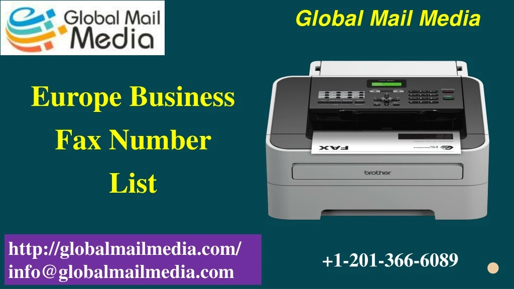 europe business fax number list