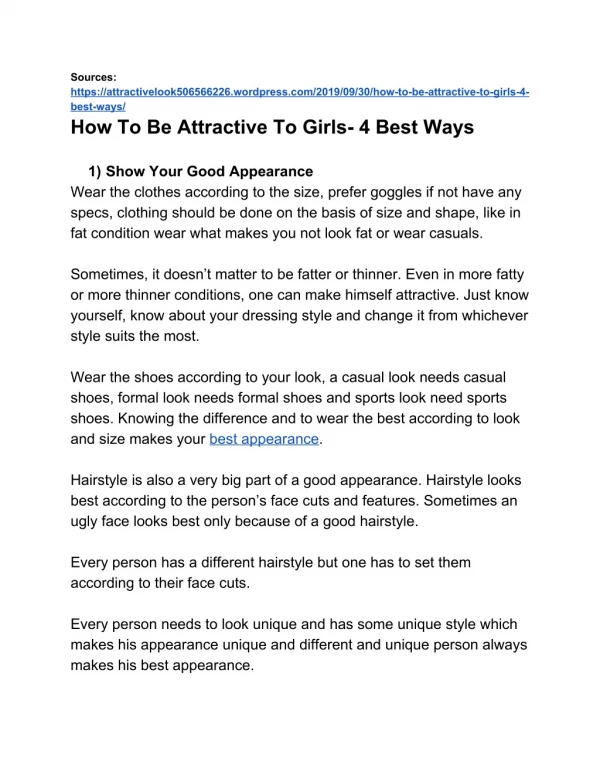 How To Be Attractive To Girls- Best 4 Ways