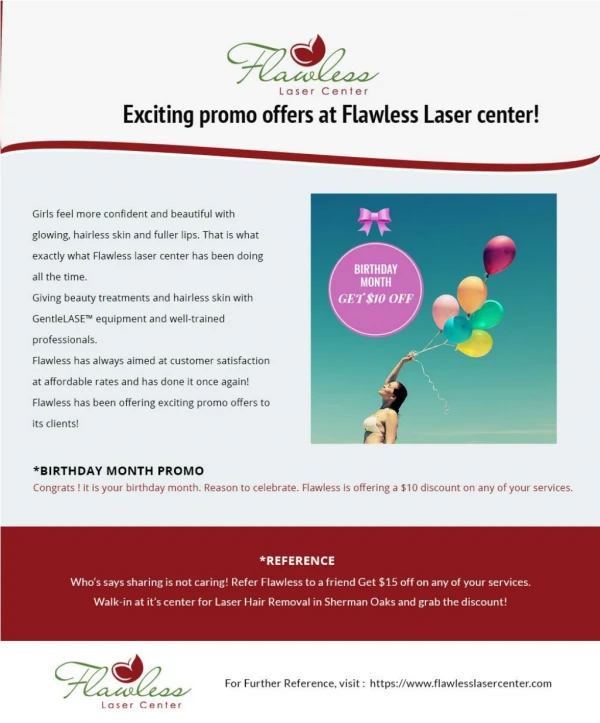 Exciting Promo Offers At Flawless Laser Center!