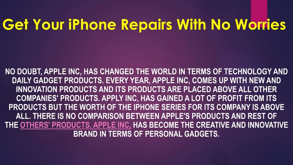 get your iphone repairs with no worries