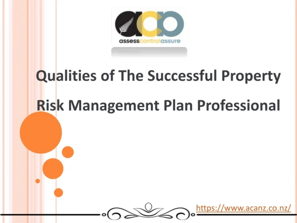 Qualities of The Successful Property Risk Management Plan Professional