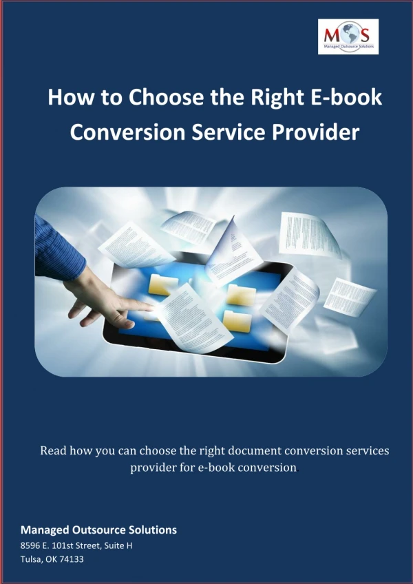 How to Choose the Right E-book Conversion Service Provider