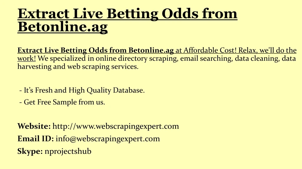 extract live betting odds from betonline ag