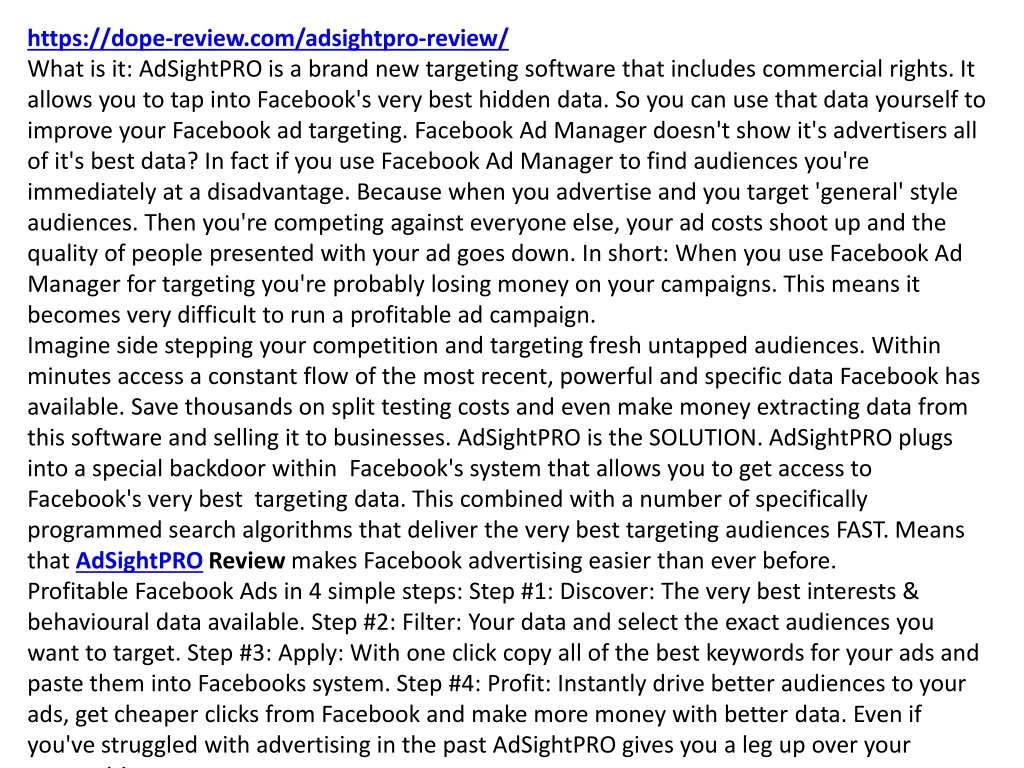 https dope review com adsightpro review what