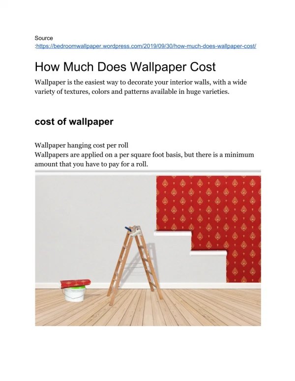 How much does wallpaper cost