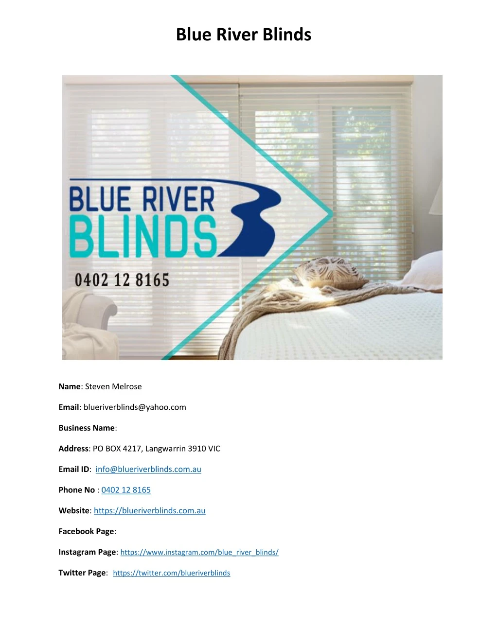 blue river blinds