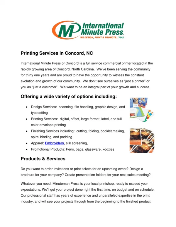 Your Solution to All Your Printing Needs