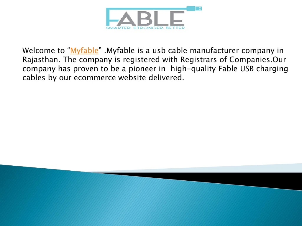 welcome to myfable myfable is a usb cable