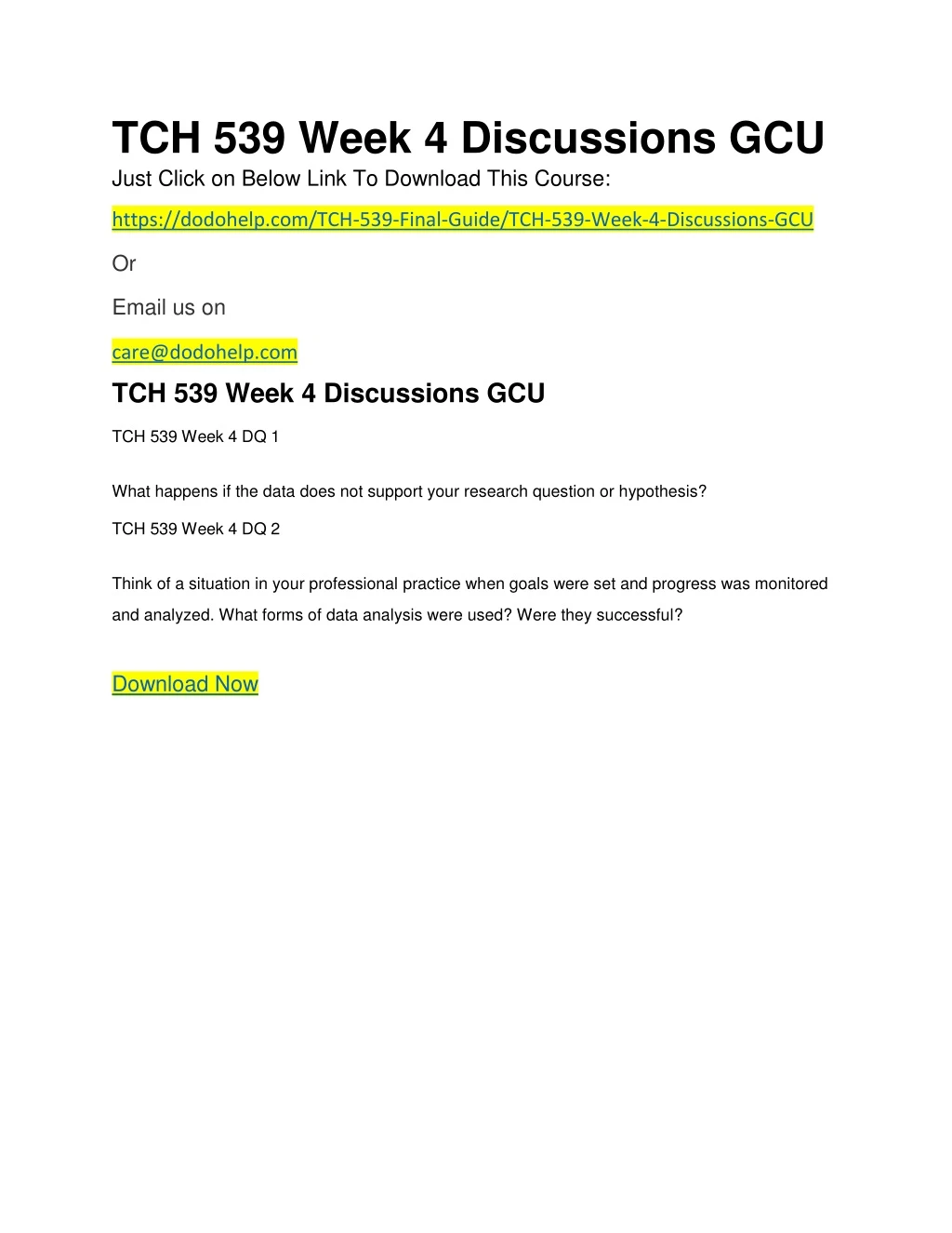 tch 539 week 4 discussions gcu just click