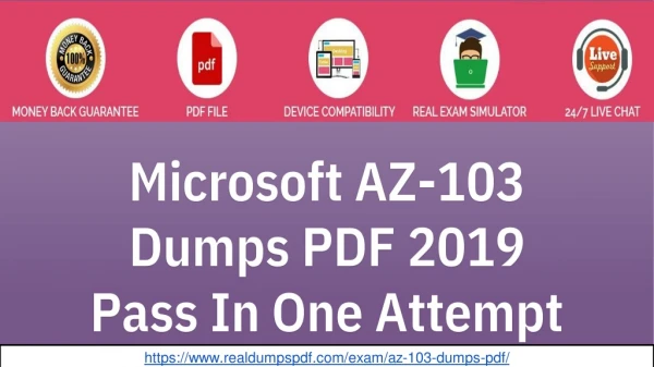 Golden Chance To Get Success With Microsoft AZ-103 Dumps Pdf