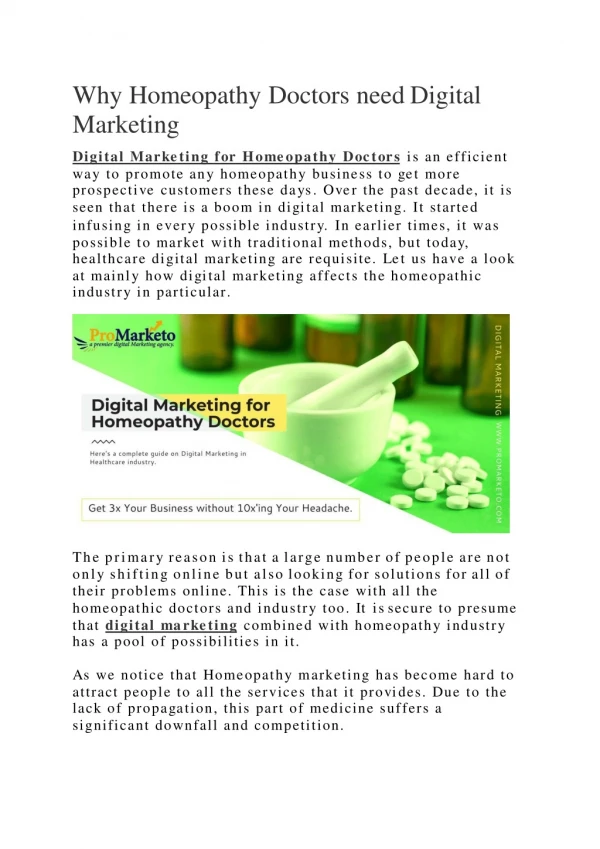 Digital Marketing For Homeopathy Doctors