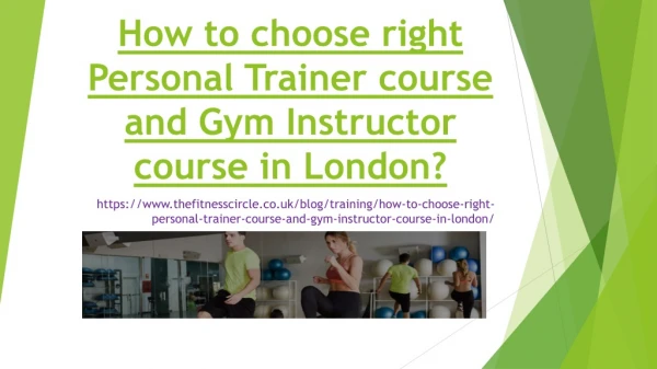 Level 3 Diploma in Fitness Instructing and Personal Training